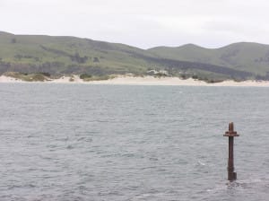 Ocean view with hilly background