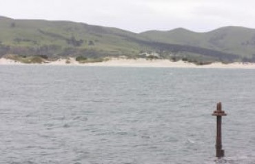 Ocean view with hilly background