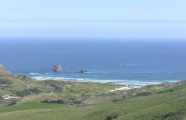 Ocean look out from farm paddocks